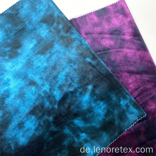 Polyester Stretch Custom Digital Print Velvet Velour-Stoff